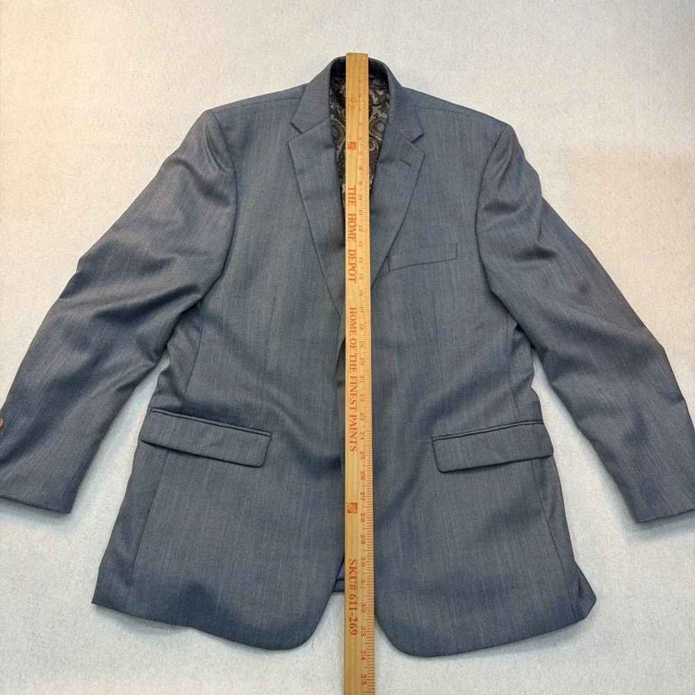 Lauren Ralph Lauren for Macy's Rayon, Polyester Sport Coat‎ Blue Birdseye 44R